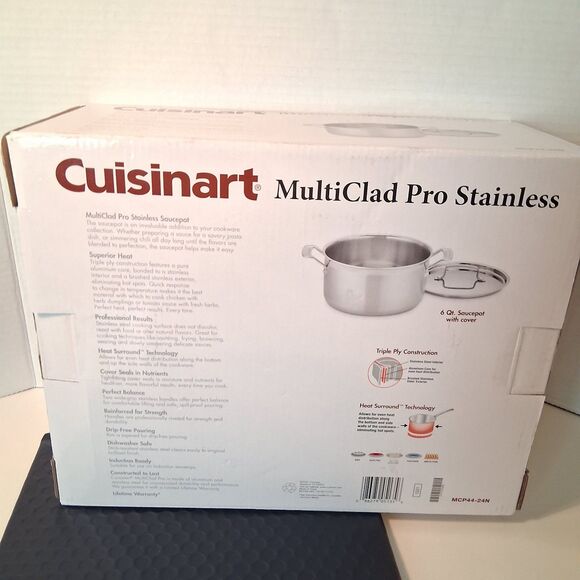 Cuisinart MultiClad Pro 6-Quart Skillet Saucepot w/Cover MCP44-24N - Picture 6 of 7